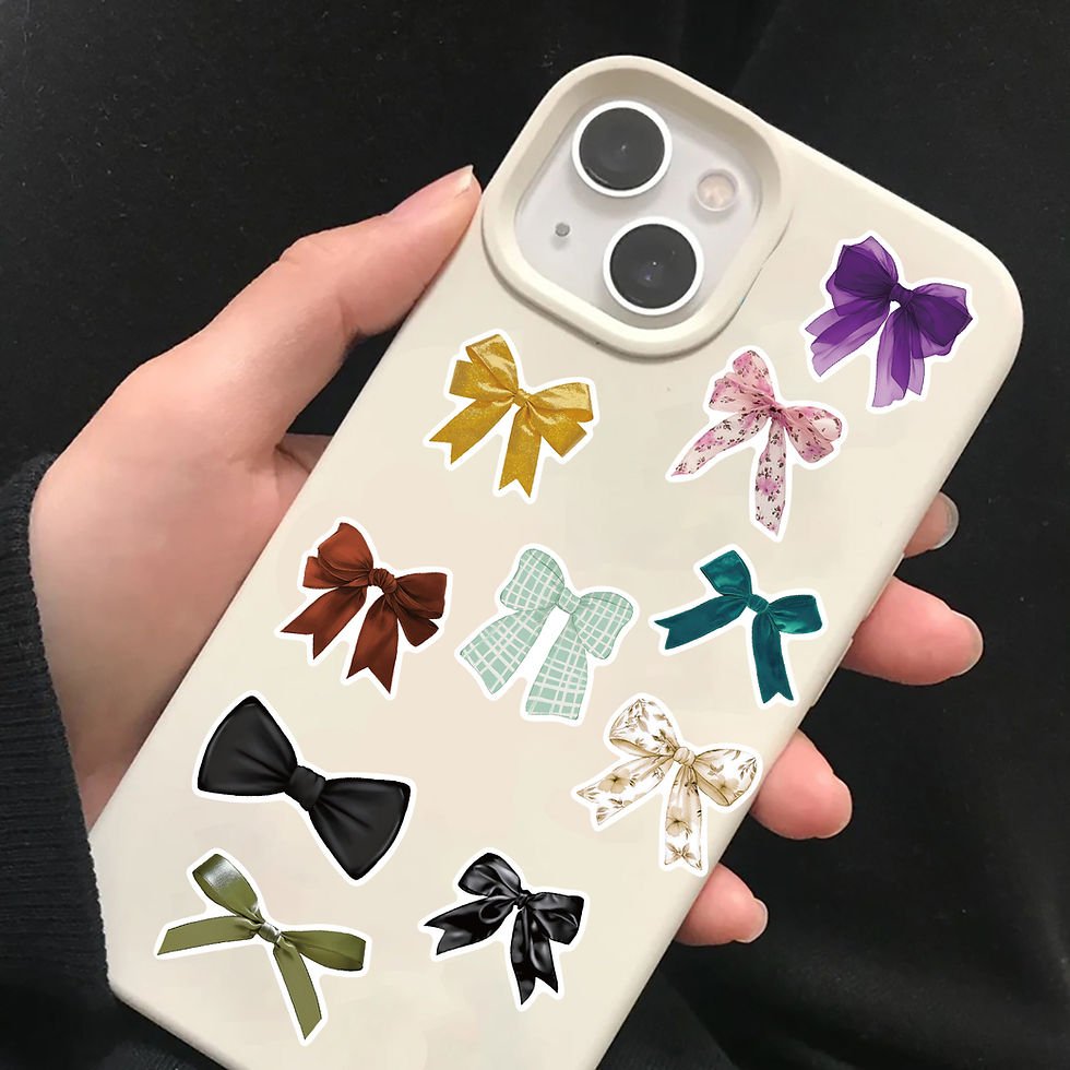 Thumbnail: 50PCS Cute Bow Sticker Guitar Y2K Fashion Skateboard Wall Bar Cafe Living Phone 