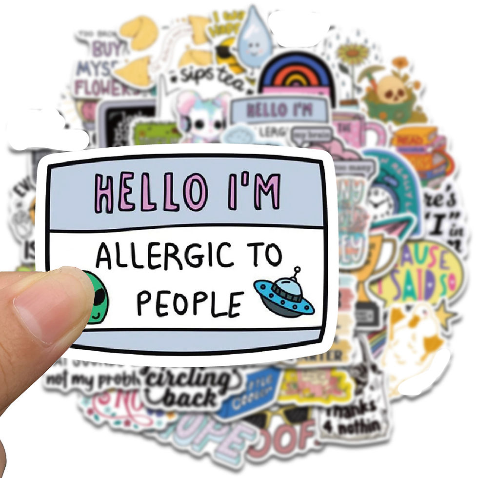 Thumbnail: 50PCS Sarcastic Sticker Aesthetic Kawaii Scrapbook Graffiti Decoration Laptop Lu