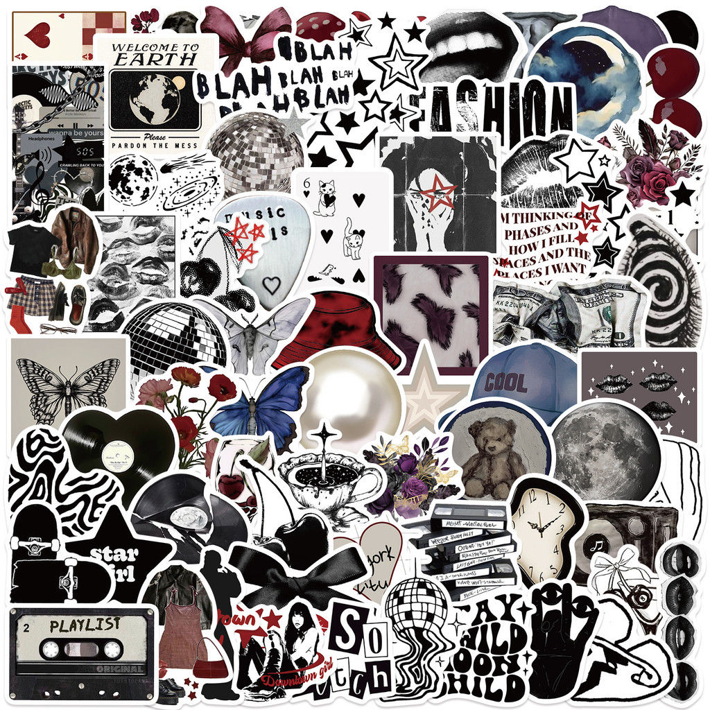 100 Pcs Cartoon Downtown Girl Graffiti Stickers - Waterproof DIY Decals for Deco