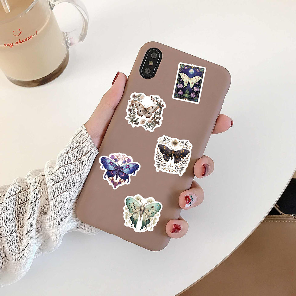 Thumbnail: 50PCS Colorful Moth With Sharp Edges Stickers Kawaii Cartoon Good Harvest Photoc
