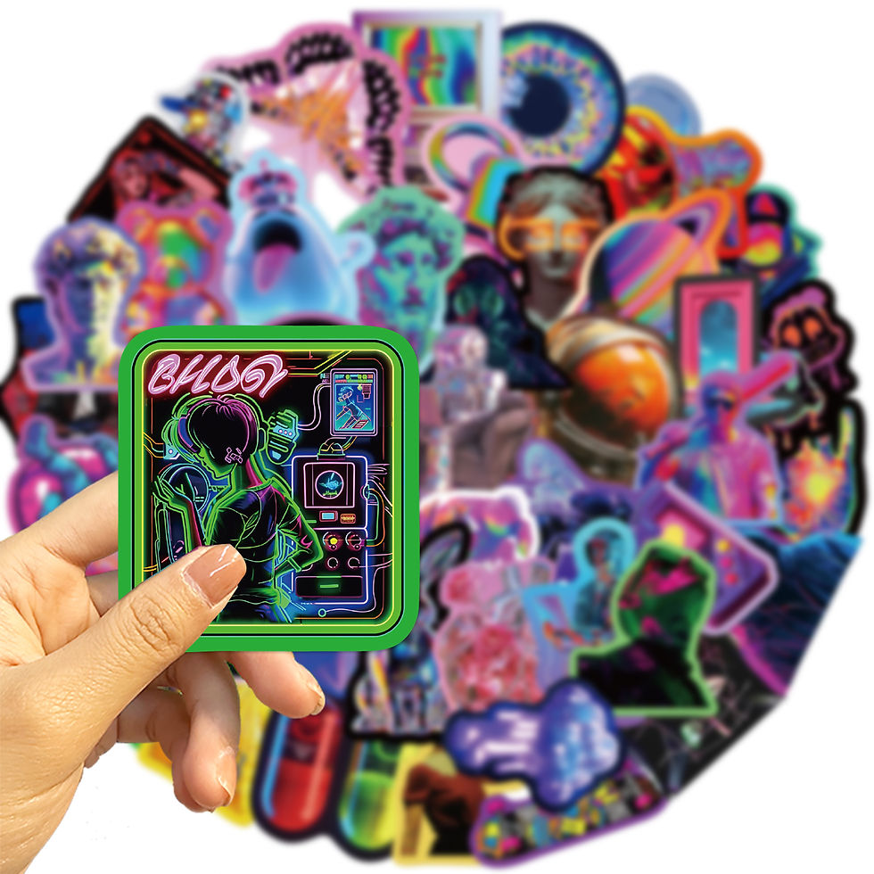 Thumbnail: 50PCS Cool Punk Art Stickers Aesthetic Laptop Phone Sticker DIY Motorcycle Lugga