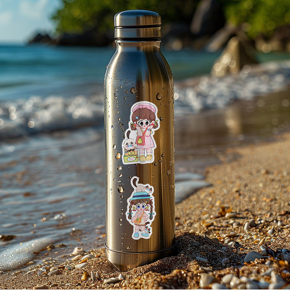 Thumbnail: 50PCS Cartoon Girl Outfit Series Graffiti Stickers - Waterproof Decor for Water 
