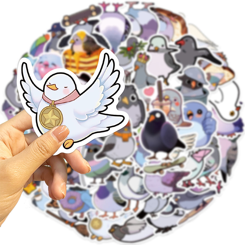 Thumbnail: 50PCS Cute Cartoon Pigeon Stickers DIY Diary Laptop Luggage Skateboard Animal St