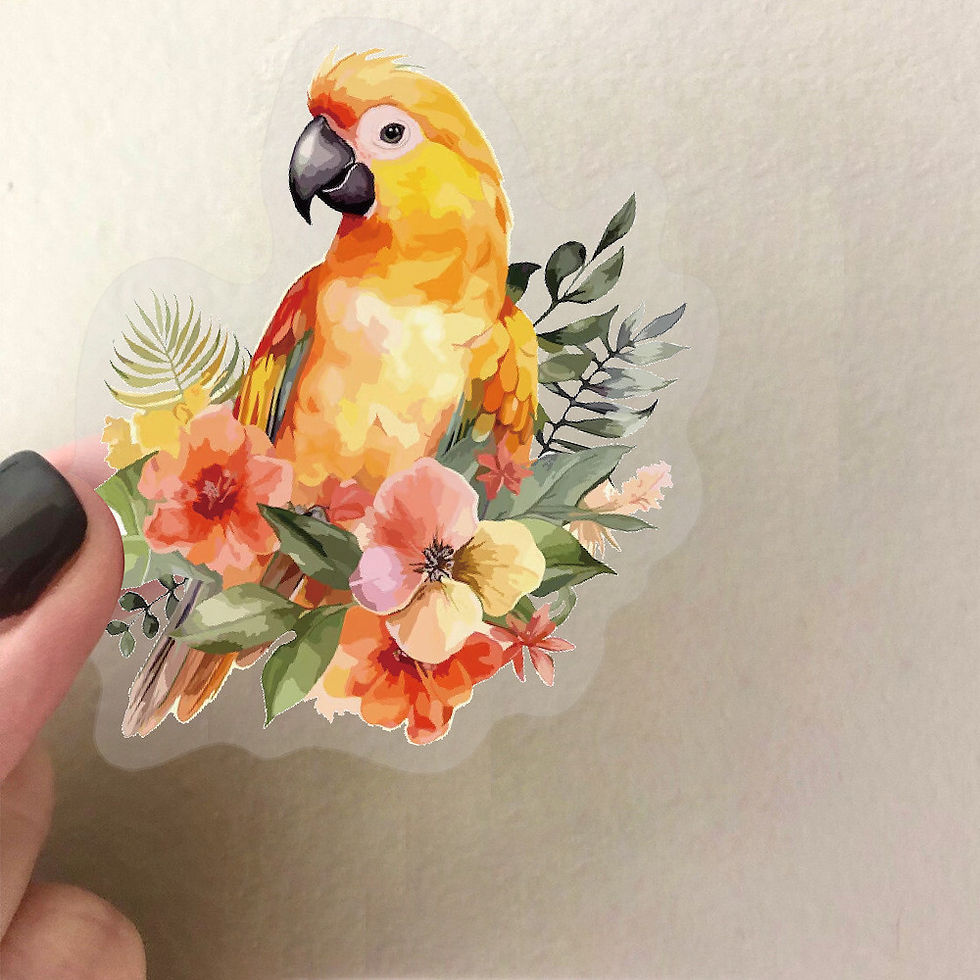 Thumbnail: 50PCS Transparent INS Watercolor Bird Sticker Pack-Waterproof PET for Scrapbooki