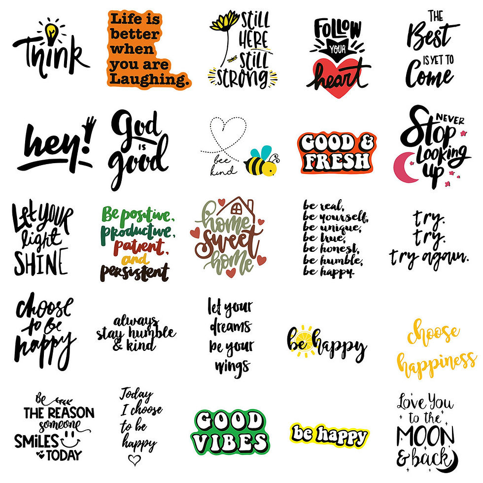 Thumbnail: 50PCS Fun English Phrase Stickers - PP Material Waterproof Non-Repeat Decor Deca