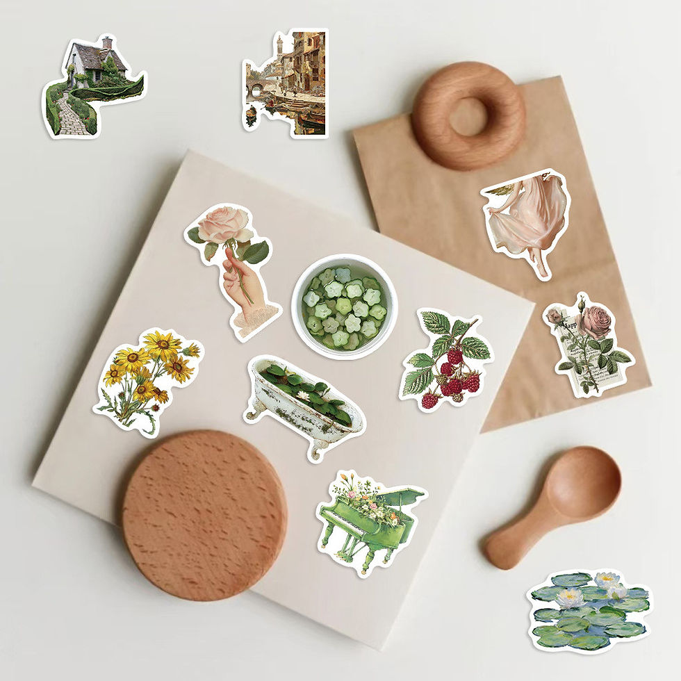 Thumbnail: 50Pcs American Retro Rustic Style Doodle Sticker Decor for Guitar/Notebook/Lugga
