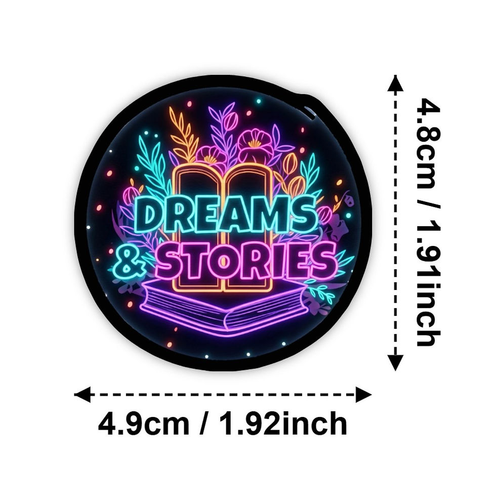 Thumbnail: 50Pcs Cyber Neon Book Stickers for Book Lovers Waterproof Wear-resistant Decals 