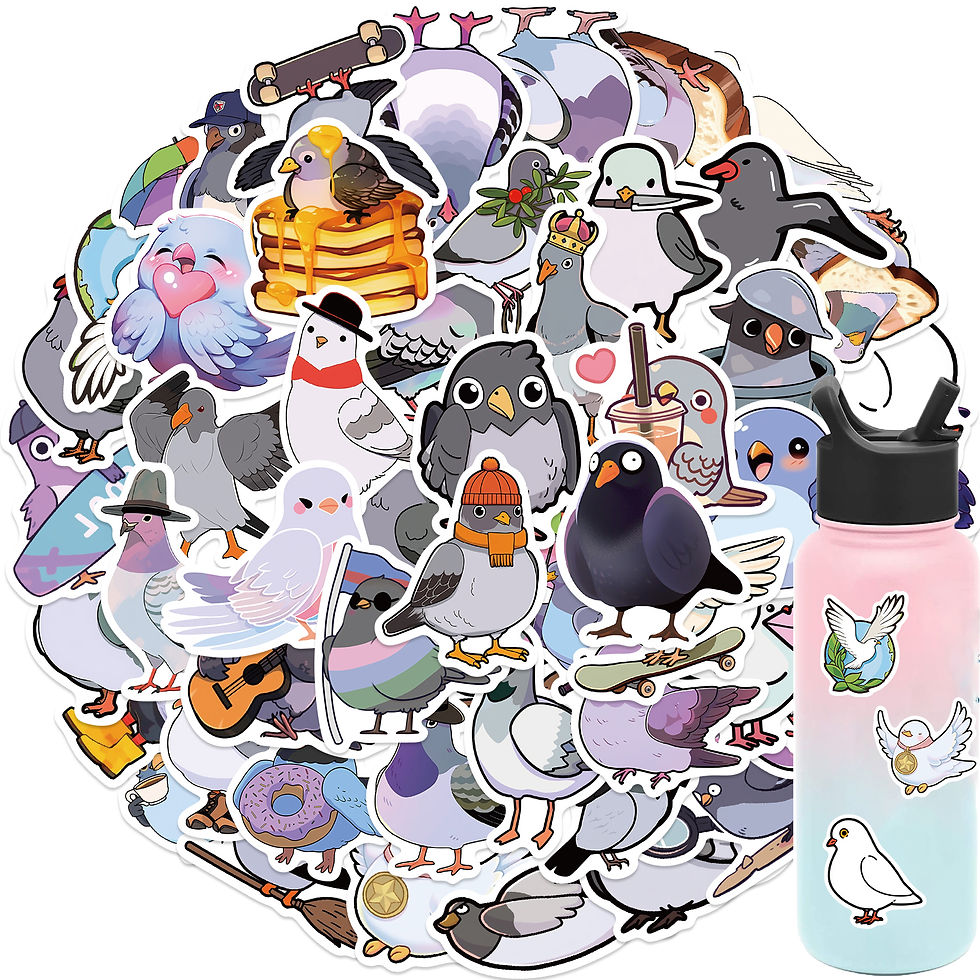 Thumbnail: 50PCS Cute Cartoon Pigeon Stickers DIY Diary Laptop Luggage Skateboard Animal St