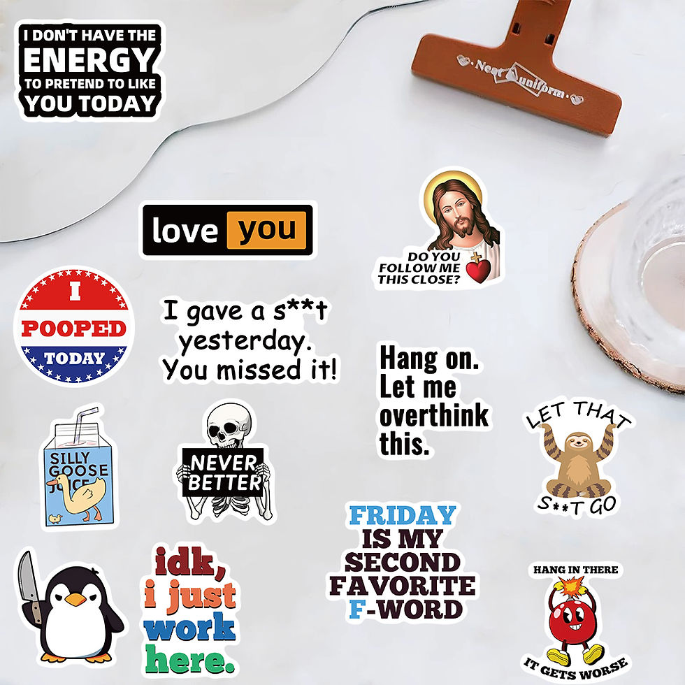 Thumbnail: 50PCS Prank Meme Stickers Harajuku Decals DIY Fashion Graffiti Decals Luggage No