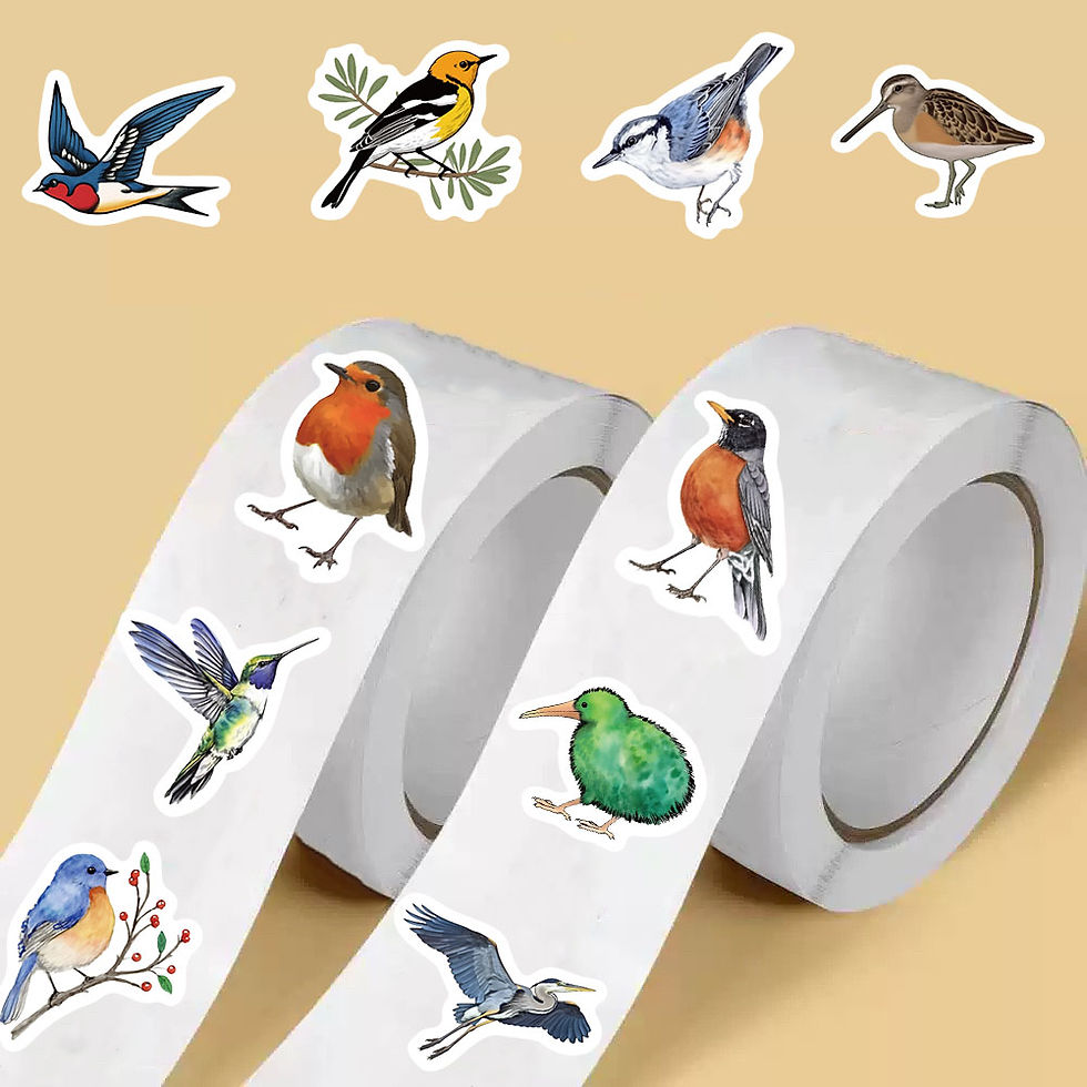 Thumbnail: 500PCS Bird Roll Stickers Notebook Phone Graffiti Coffee Scrapbooking Y2K Art La