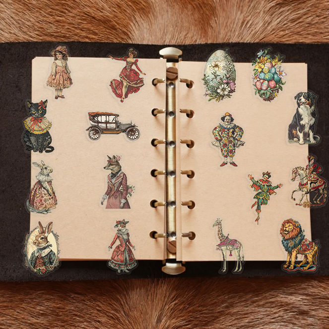 Thumbnail: 50Pcs Victorian Era Sticker Retro Toy Tag DIY Gift Sealing Label Stickers Thank 