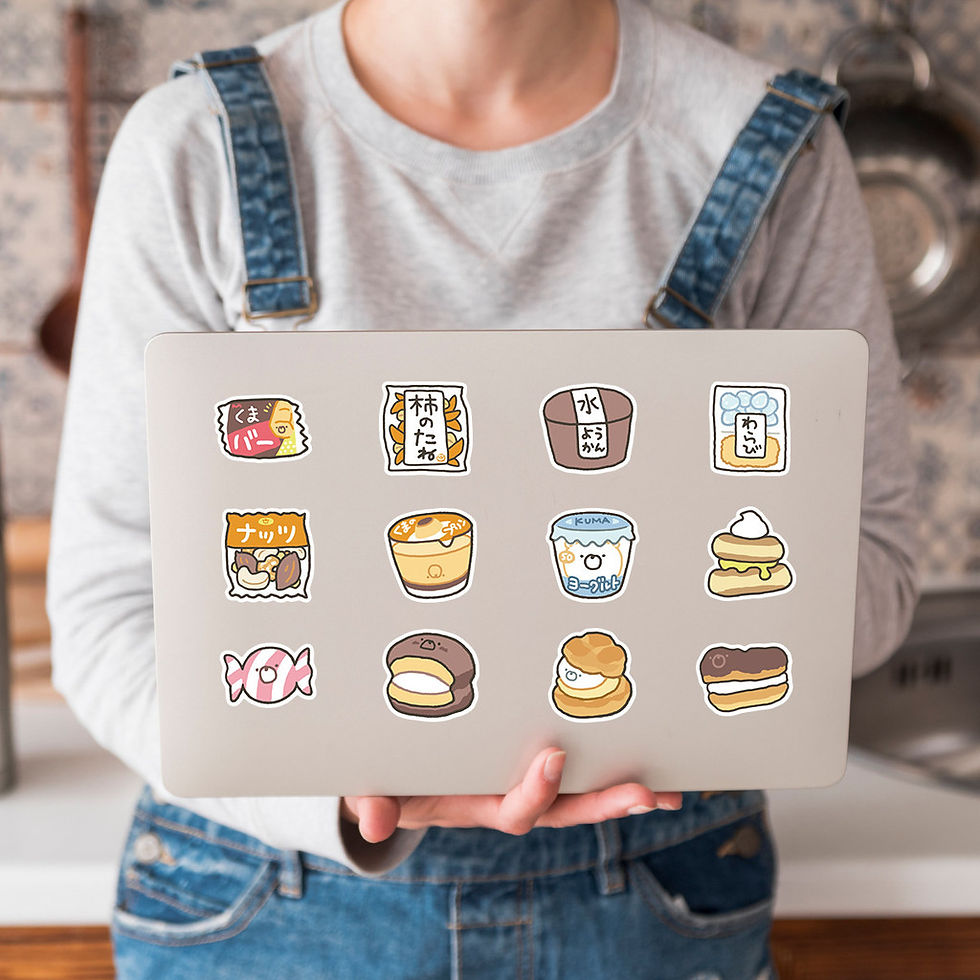 Thumbnail: 50PCS Cute Style Food Graffiti Stickers - Decor for Water Cup, Phone, Computer, 