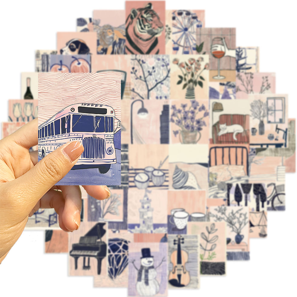 Thumbnail: 55PCS Abstract Art Waterproof Stickers Pvc Decals For Guitars Phone Computer Ska