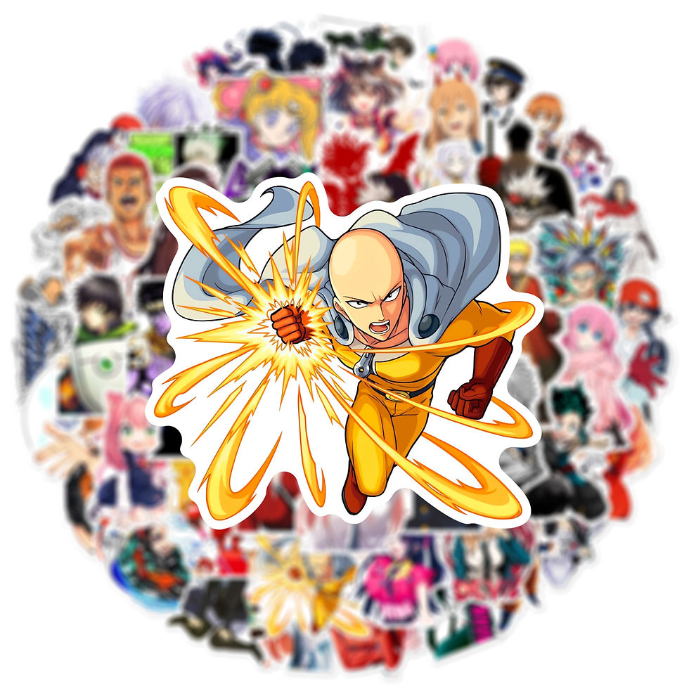 Thumbnail: 50 Pcs New Mixed Anime Collection Graffiti Stickers Trolley Water Bottles Cup Wa