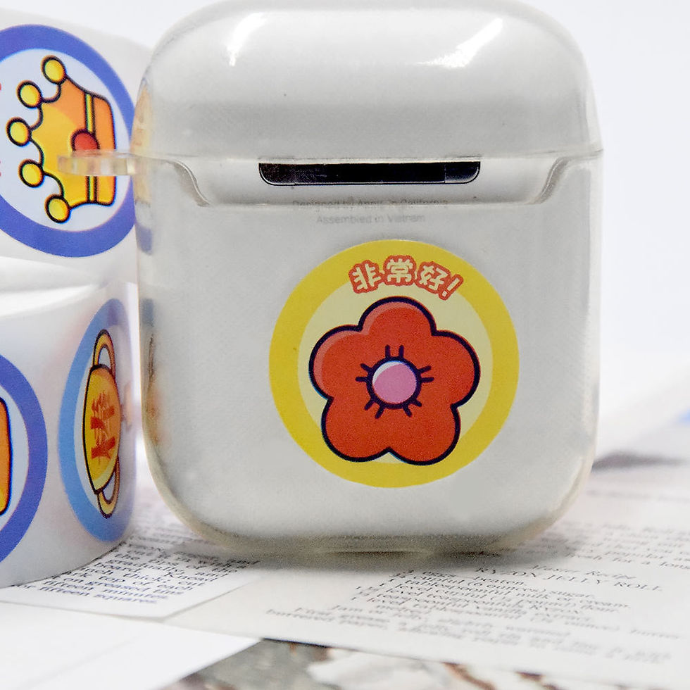 Thumbnail: 500Sheets/Roll Little Red Flower Reward Stickers Motivational Decals for Kinderg