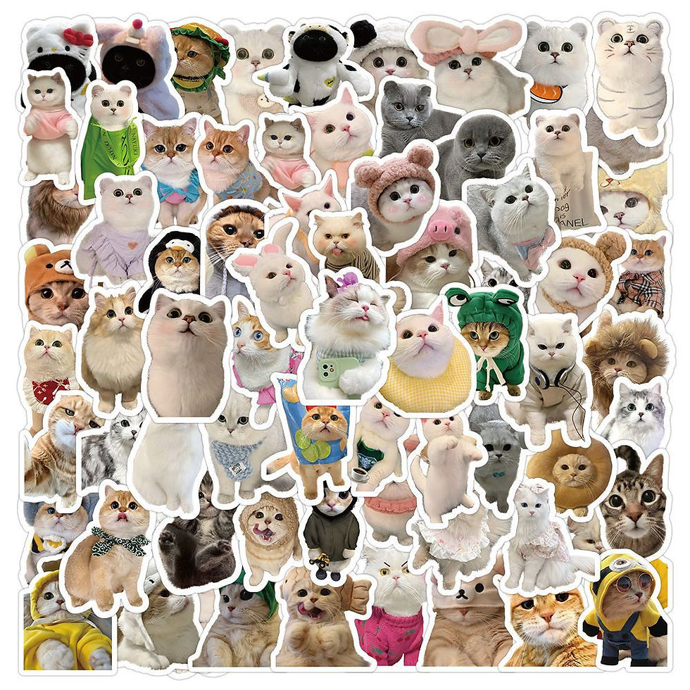 Thumbnail: 200 Pcs Adorable Puppy Kitten Animal Stickers Waterproof Decor for Stationery He