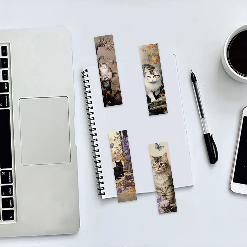 Thumbnail: 30PCS Japanese Style Cat Bookmarks European and Shadow Decoration Creative Lands