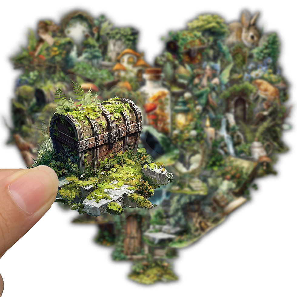 Thumbnail: 50/100PCS Forest Themed Green Stickers Decoration Notebook Laptop Luggage Art Co
