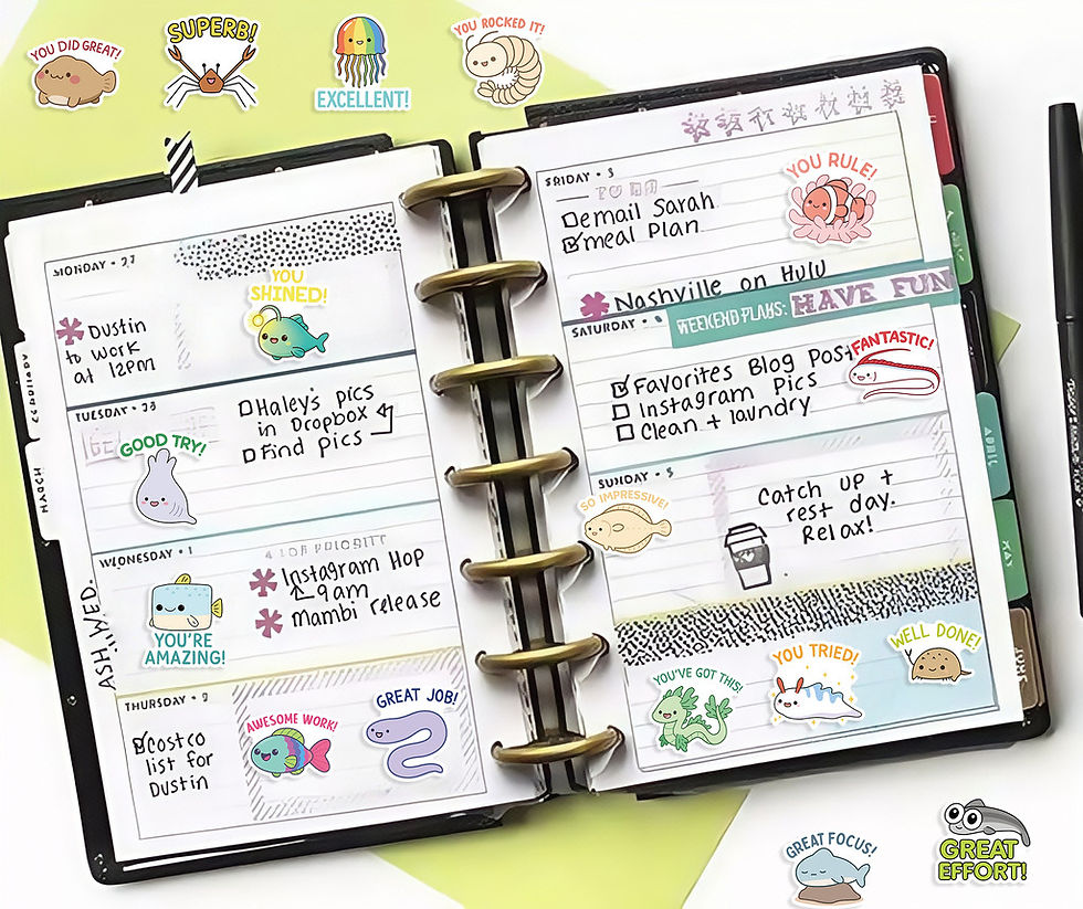 Thumbnail: 200 Pieces Animal Reward Stickers - Cute for Kids, Teachers' Praise & Encouragem
