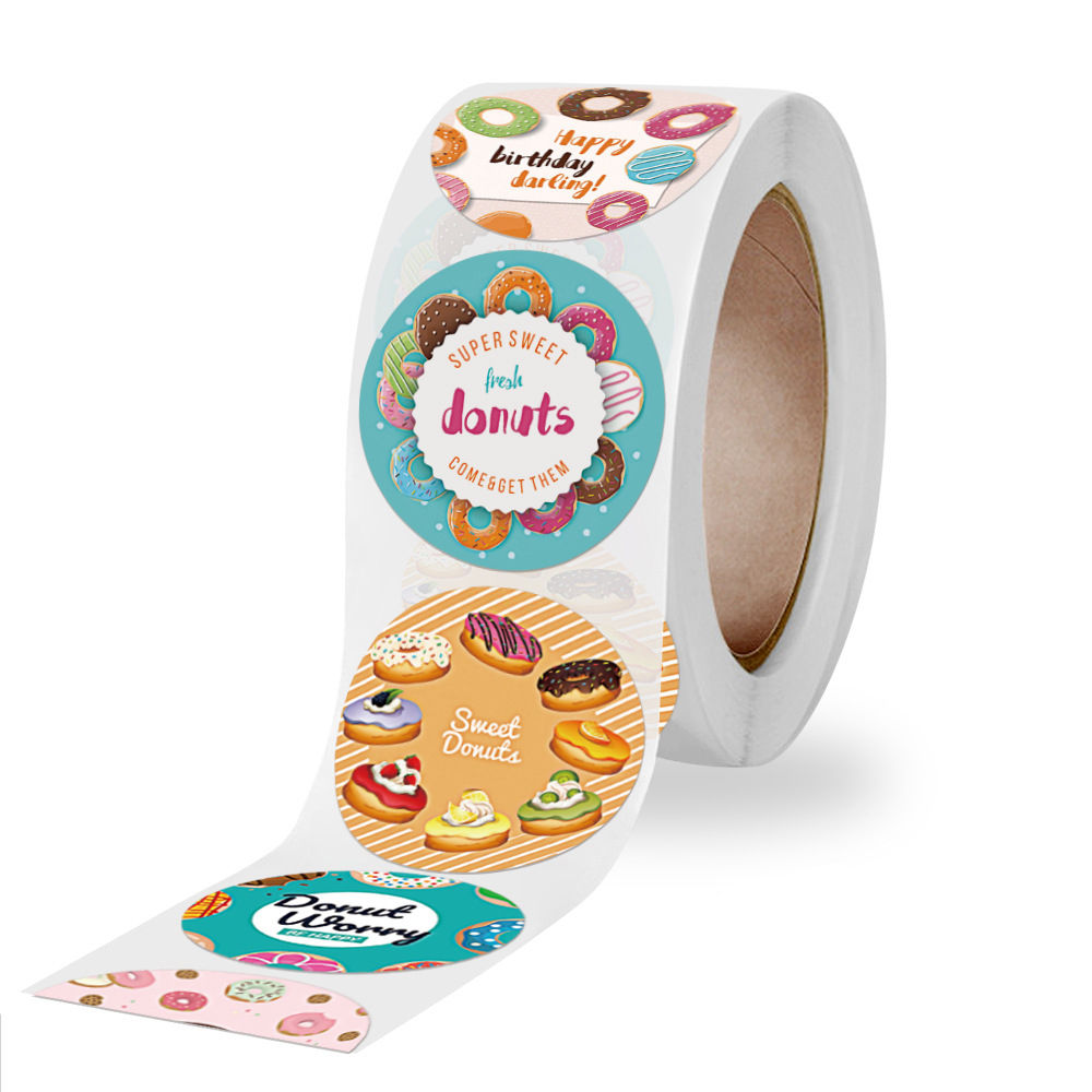 100-500pcs 8 Kinds Of Happy Birthday Stickers 1 Inch Round Party Gift Wrapping C