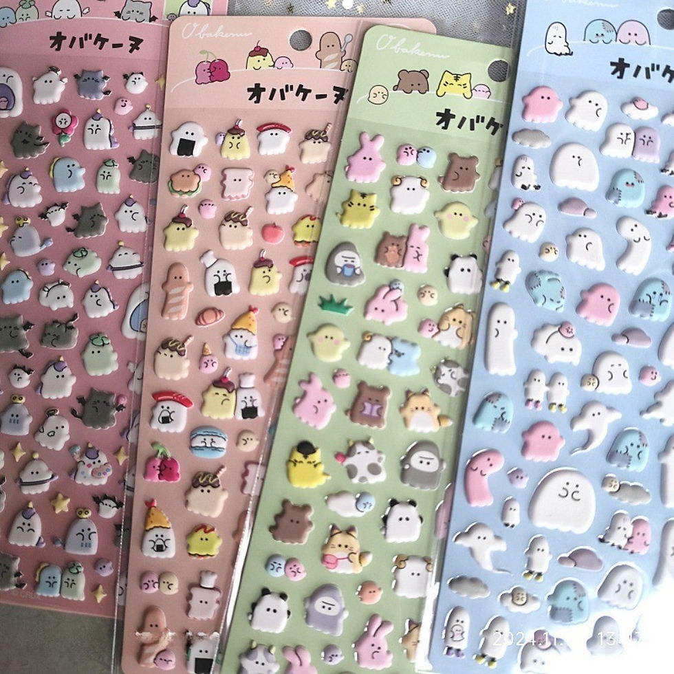 Thumbnail: 3D Authentic Youyou Family Stereo Stickers (4 Pieces) Kids' Reward Cartoon Gift 