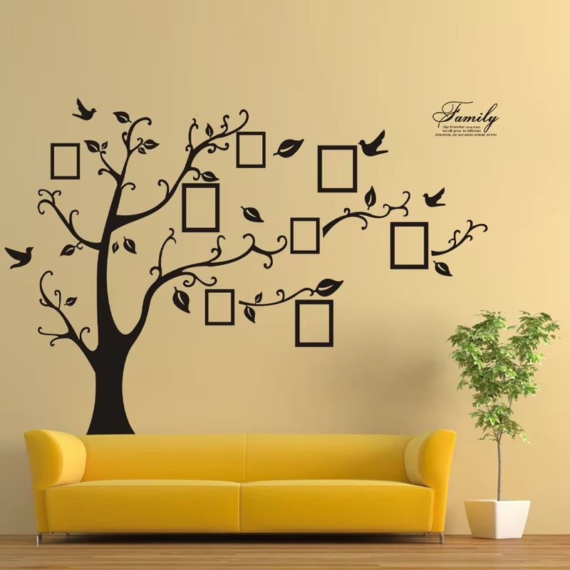 Thumbnail: Large Black 3D DIY Photo Tree PVC Wall Decals Family Tree Living Room Background