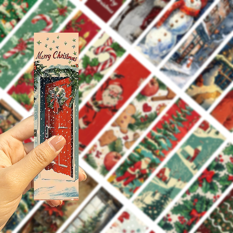 Thumbnail: 30pcs Retro Christmas Bookmarks Reading Pages Books Marking Students Creative Gi