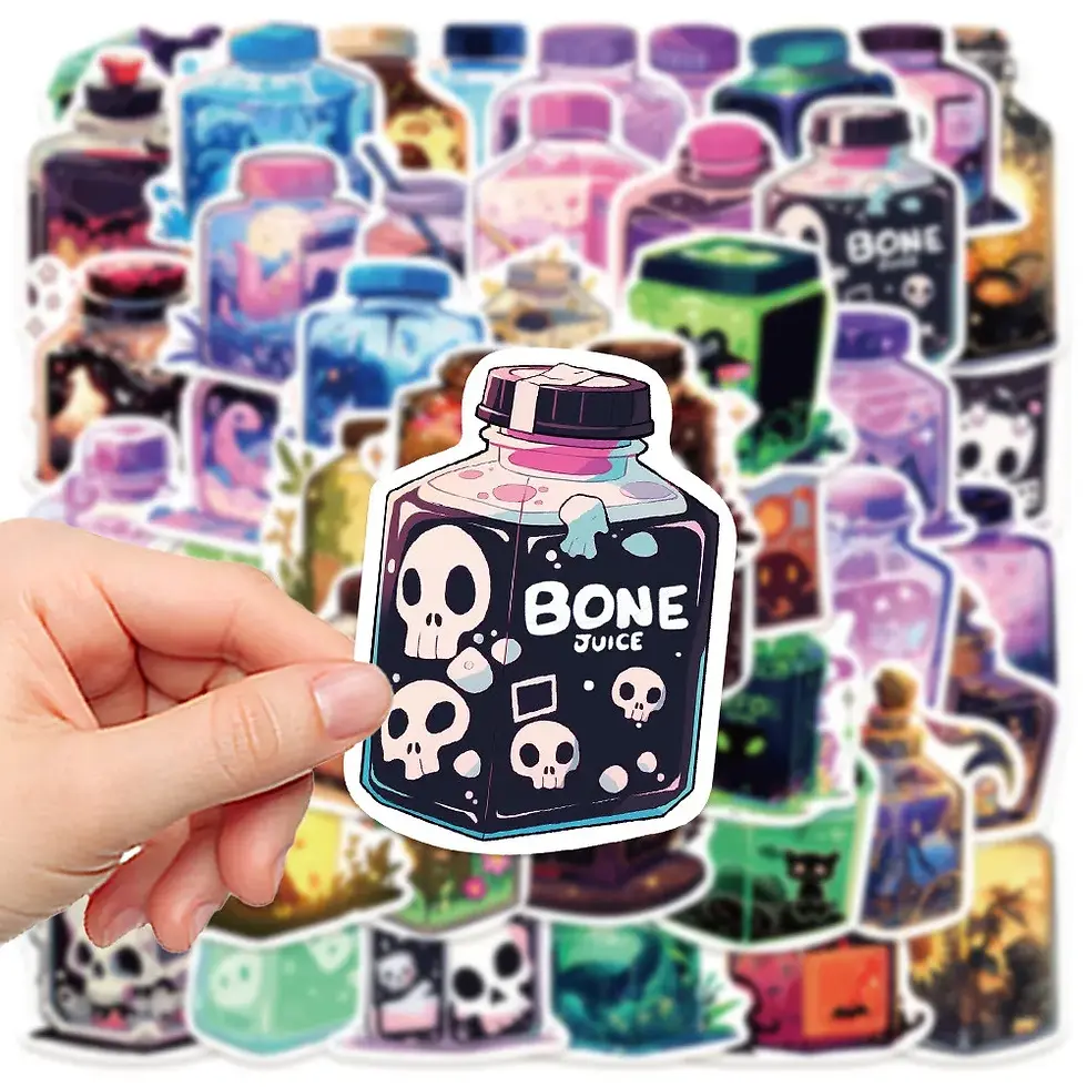 Thumbnail: 50-Piece Cute Magic Juice Stickers - Decorative Decals for Notebooks, Laptops, J