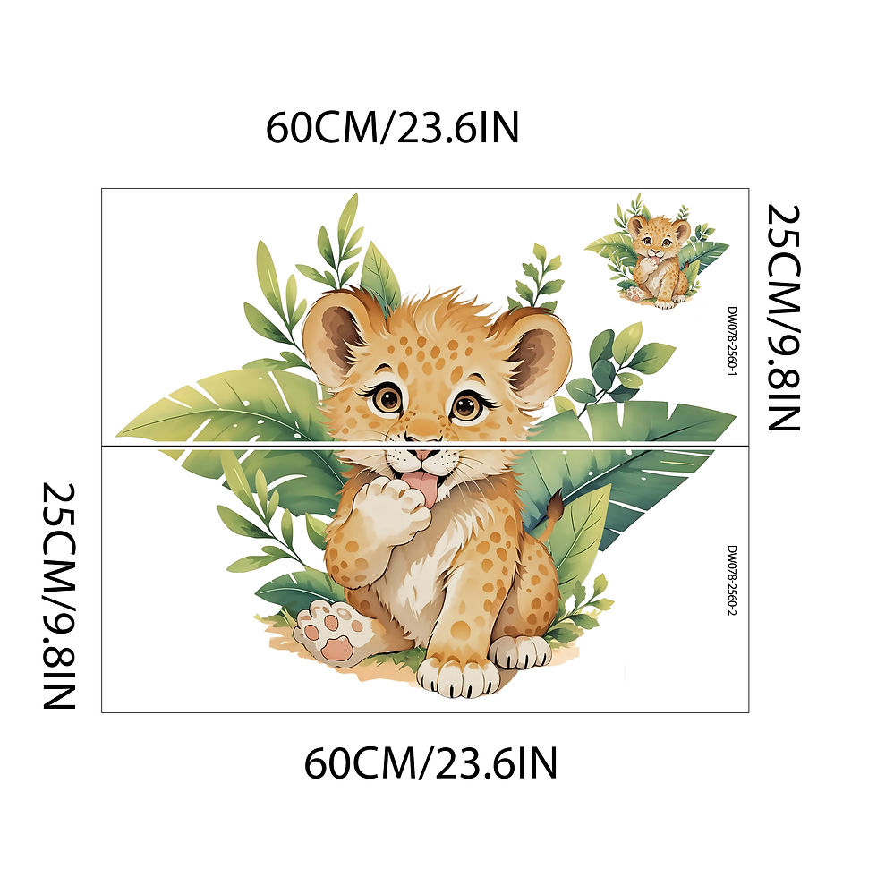 Thumbnail: Cartoon Colored Little Tiger Wall Stickers for Children's Bedroom And Living Roo
