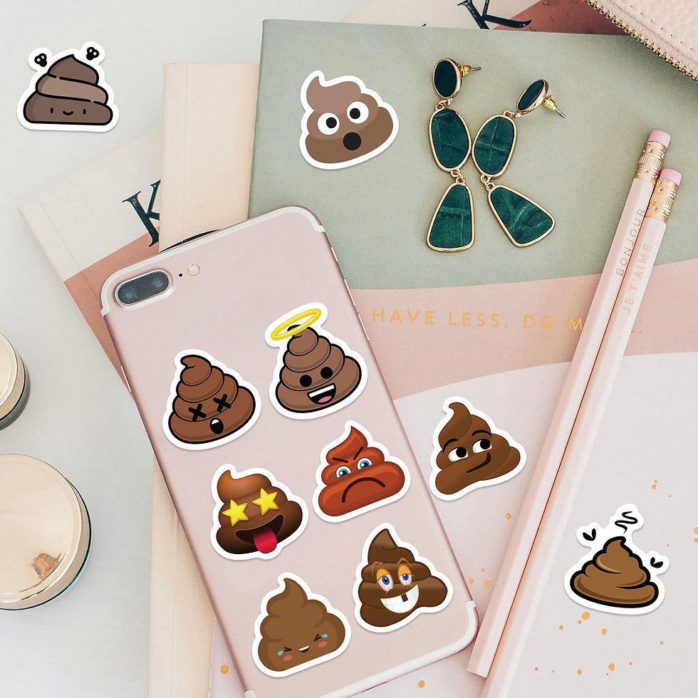 Thumbnail: 500Pcs/Roll Funny Poop Washi Tape - Hot Cross-border Sell Decor for Journal Enve