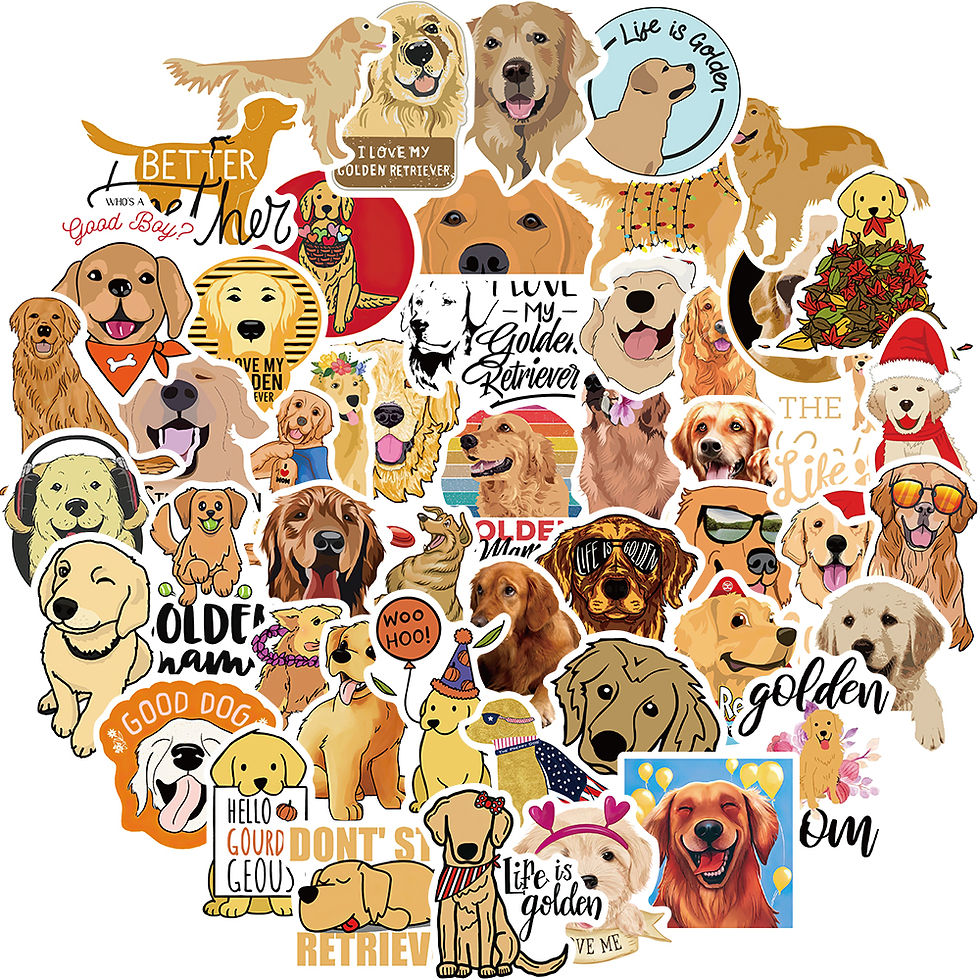 Thumbnail: 50PCS Golden Retriever Sticker Nostalgia Graffiti Y2k Fashion Scrapbooking Lapto