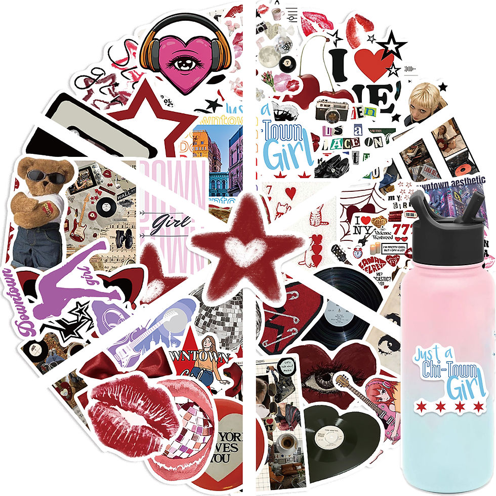 Thumbnail: 50PCS Downtown Y2K Girls Graffiti Stickers Decals DIY Decoration Notebook Skateb
