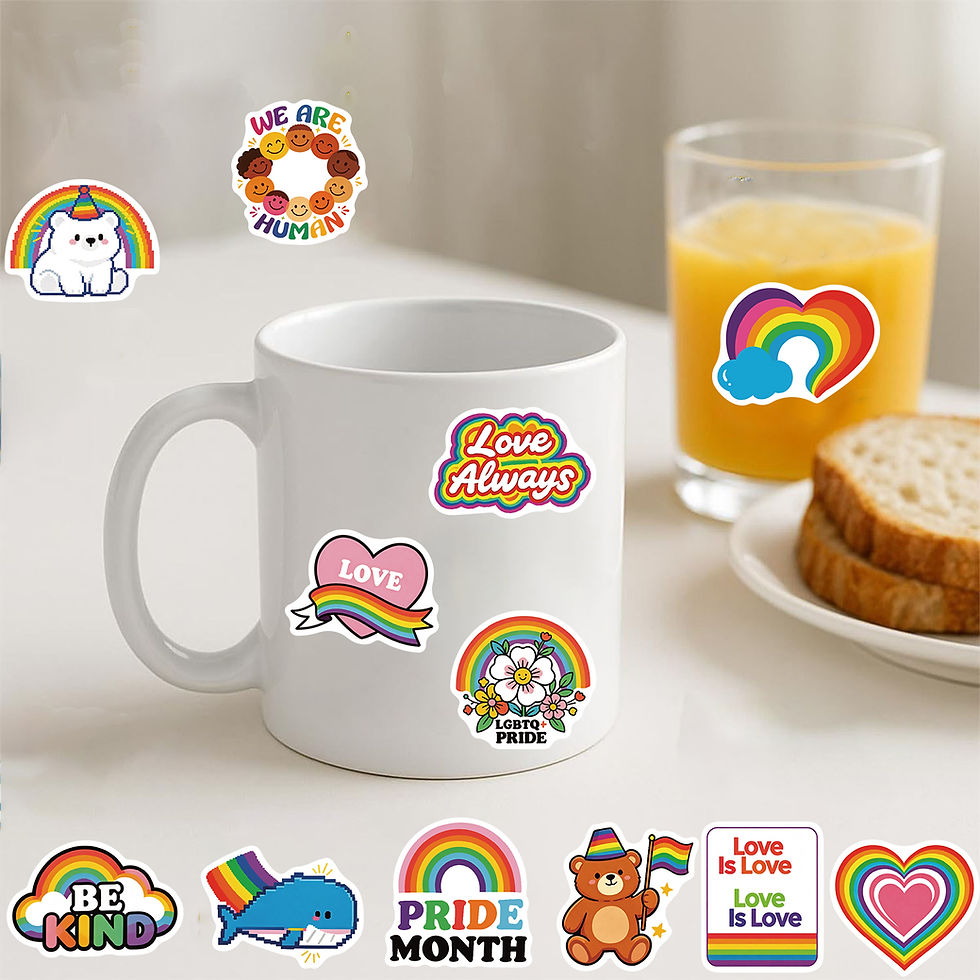 Thumbnail: 50PCS Pride Month Print Sticker Notebook Scrapbooking PVC Waterproof Aesthetic B