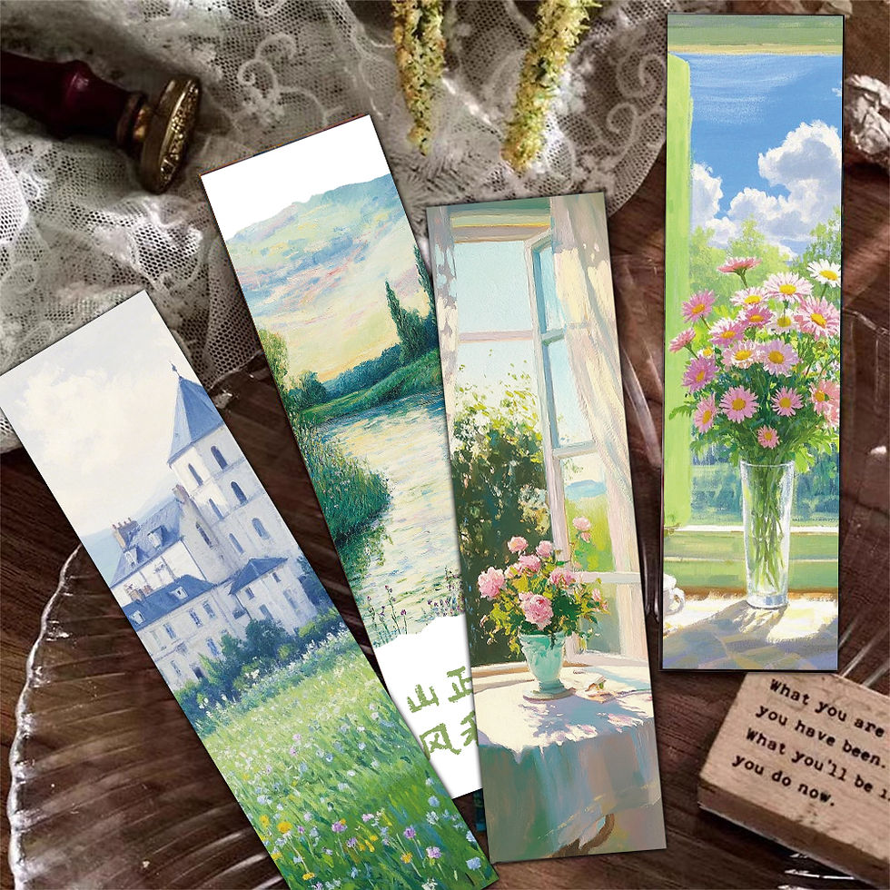 Thumbnail: 30PCS The Green Fields Of Spring Bookmark Harajuku Card Stationary Supplies Read
