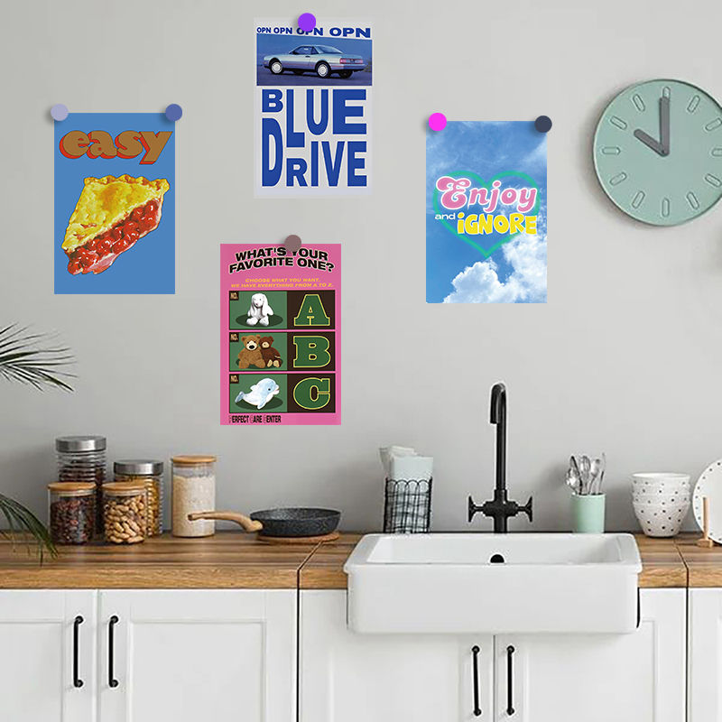 Thumbnail: 10PCS Retro Polaroid Stickers Posters Original Gift Coffee Skateboard Living Car