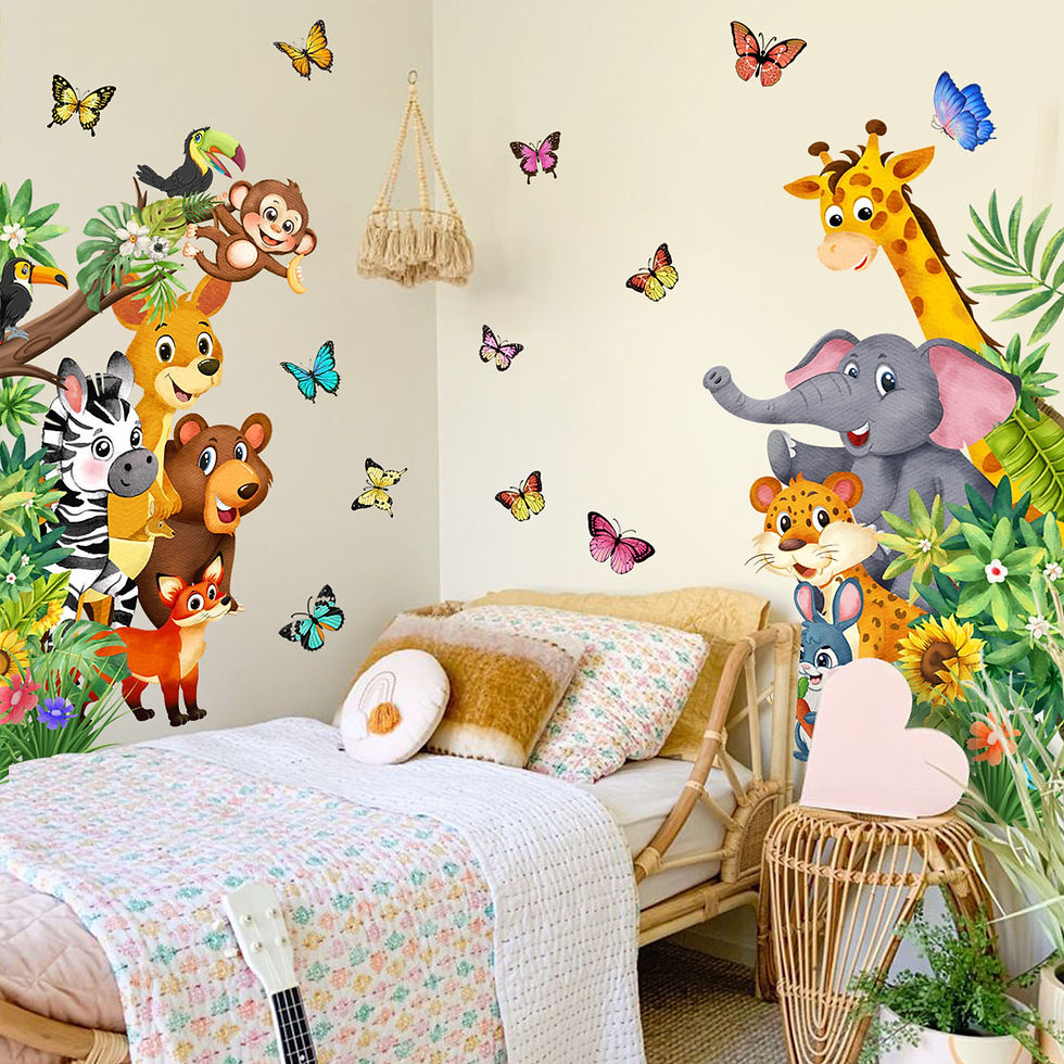 Thumbnail: Detachable Waterproof Animal Stickers: Suitable for Living Room, Bedroom, Backgr