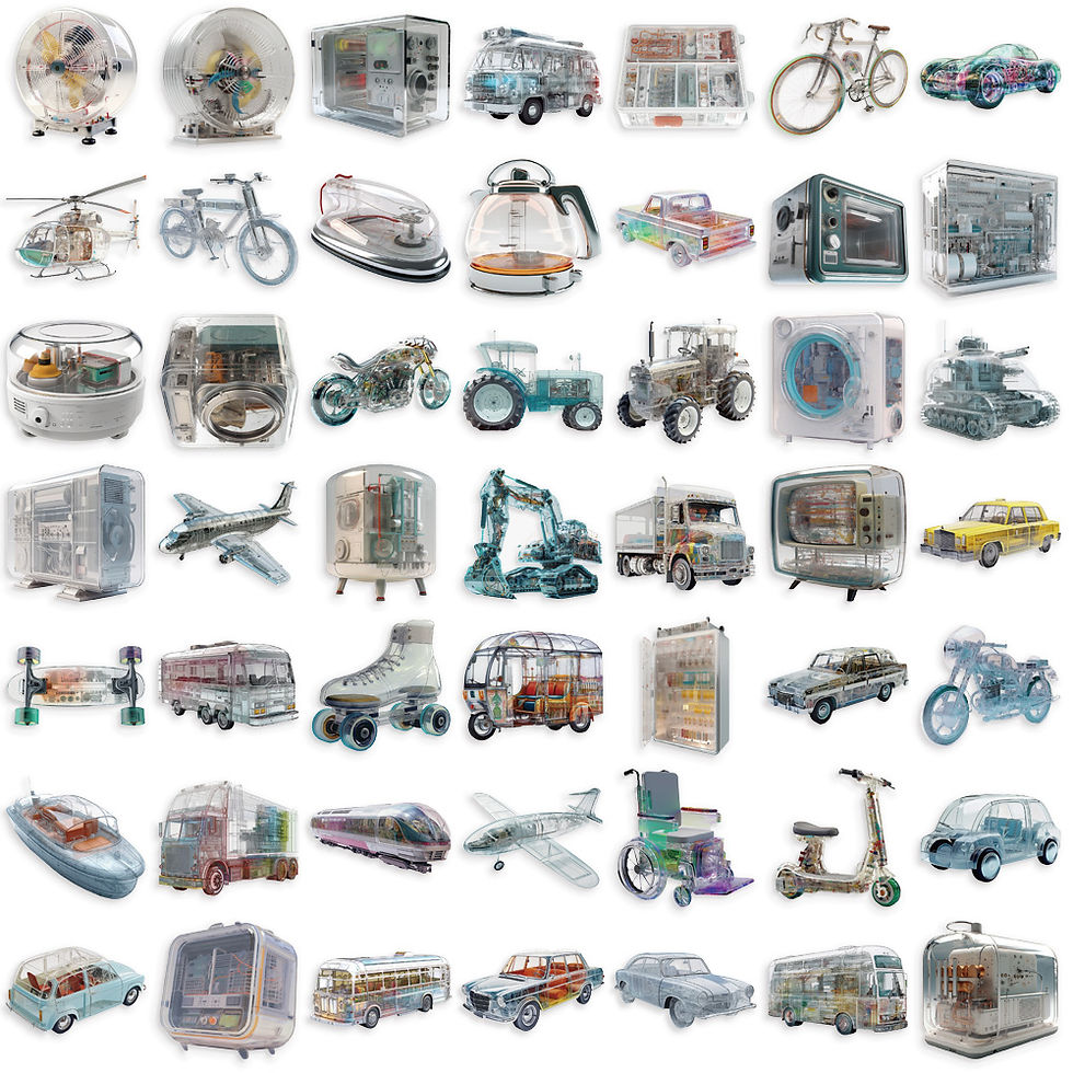 Thumbnail: 50PCS Future Technology Machinery Stickers PET Decals Scrapbook Suitcase Luggage