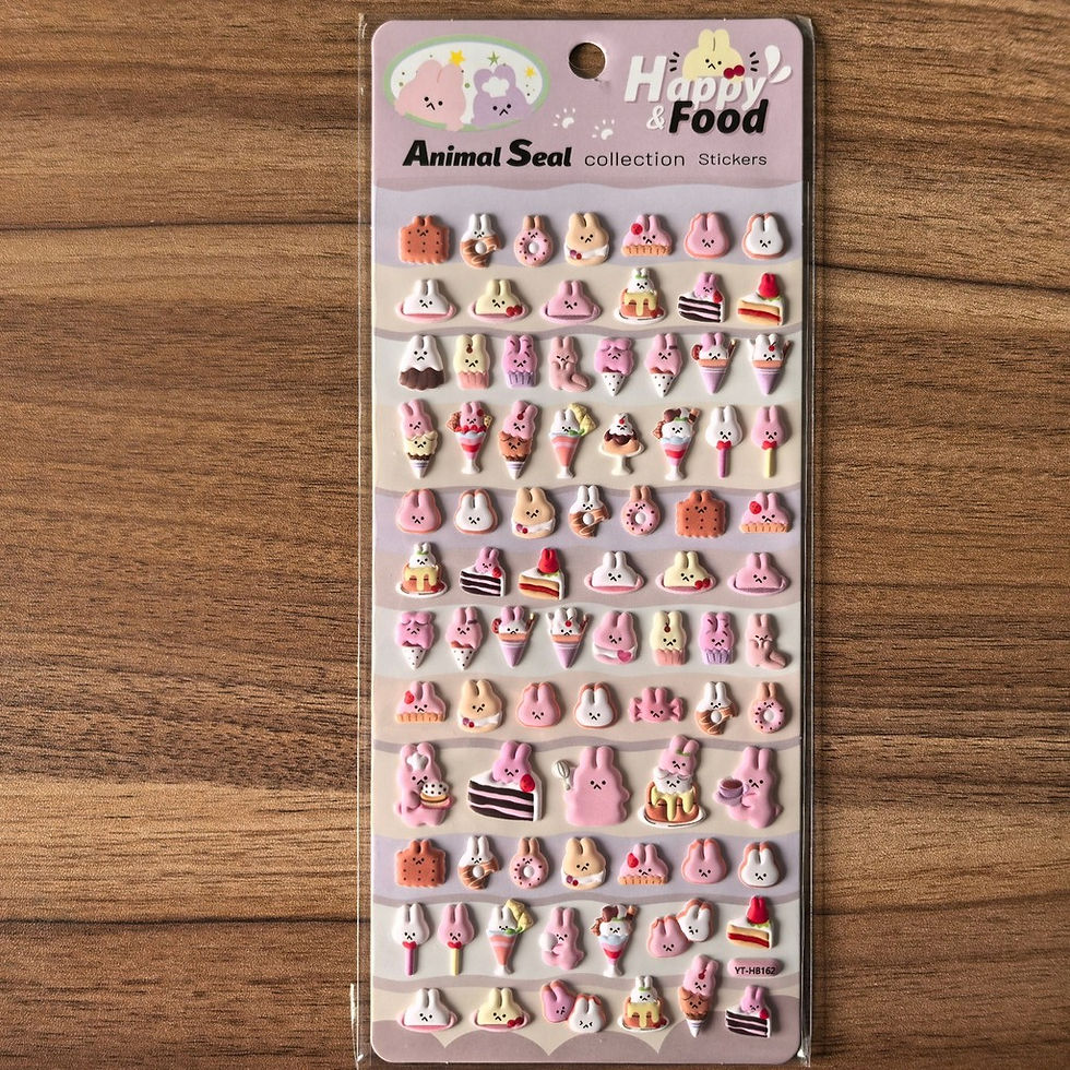 Thumbnail: Animal Seal 3D Stickers Set (4 Pcs) - Adorable Embellishments for Planners, Hand
