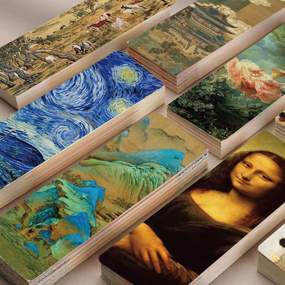 Thumbnail: 30PCS World Famous Paintings Bookmark Nostalgia Reading Book Art Picture Laptop 