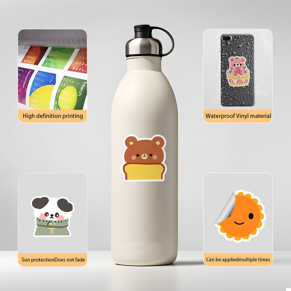 Thumbnail: 50PCS Cute Animal Graffiti Stickers - Waterproof Decor for Water Cup & Computer 