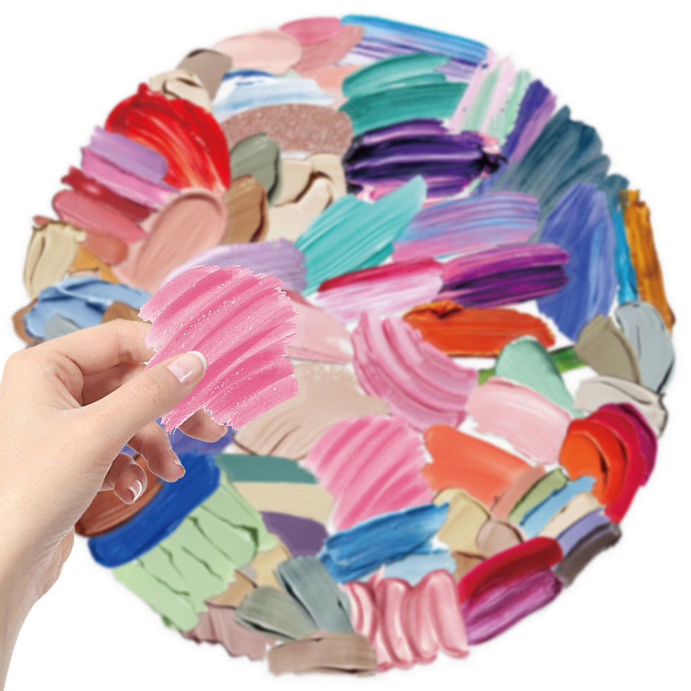 Thumbnail: 60PCS Transparent Cartoon Palette Sticker Pack Waterproof Clear PET for Scrapboo