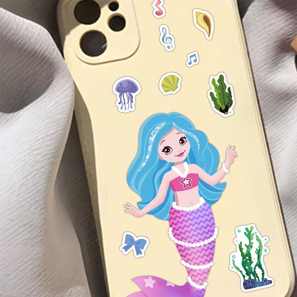 Thumbnail: 8/16PCS Creative Mermaid Sticker diy Notebook Handbook Sticker Material Sticker