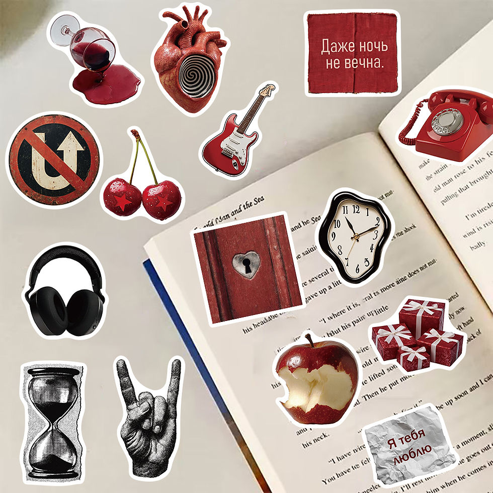 Thumbnail: 50PCS Retro Y2K Russian Sticker Luggage Scrapbooking Suitcase Stationery Water B
