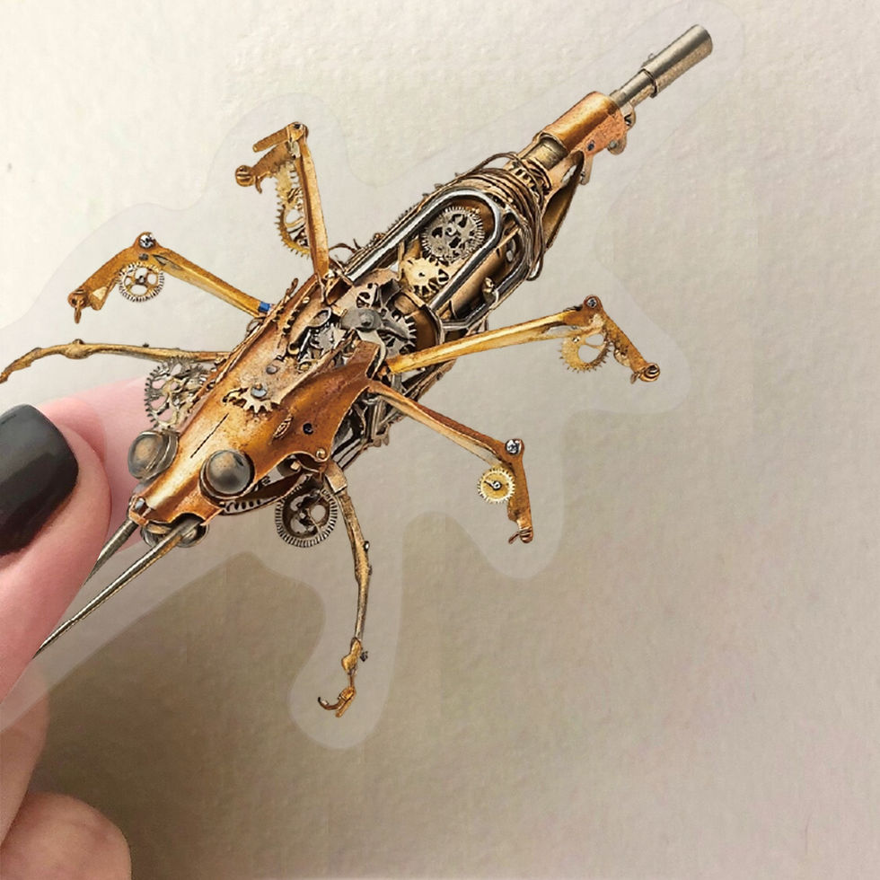 Thumbnail: 50PCS Steampunk Insects Stickers Exquisite Animal Handbooks Mobile Phone Cases L