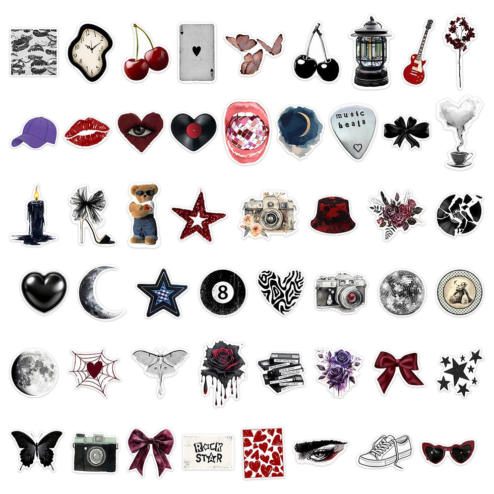 Thumbnail: 50Pcs Y2K Creative INS Style Stickers Waterproof PVC Decals for Luggage Phone DI