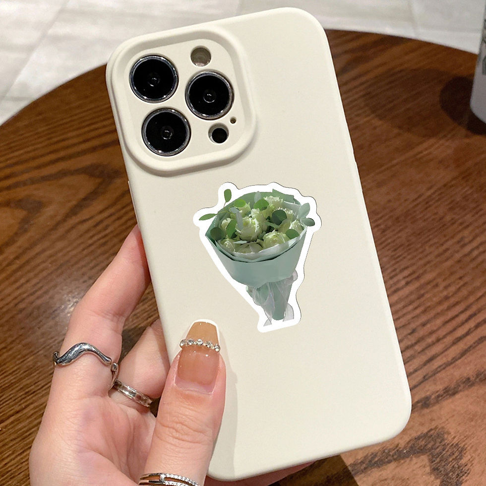Thumbnail: 60Pcs Minimalist Fresh Green-Themed Stickers Waterproof Decorative Decals for La