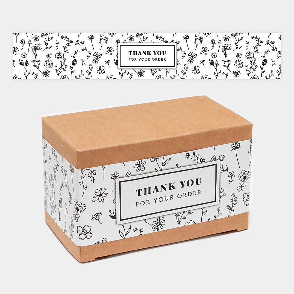 Thumbnail: 4*25cm Long Thank You Stickers Seal Labels Small Business Handmade Gift Decorati