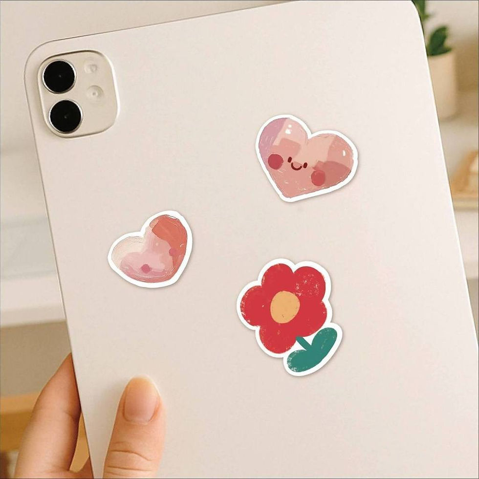 Thumbnail: 60Pcs Retro Oil Painting Cartoon Stickers Waterproof Decals for Luggage Laptop P