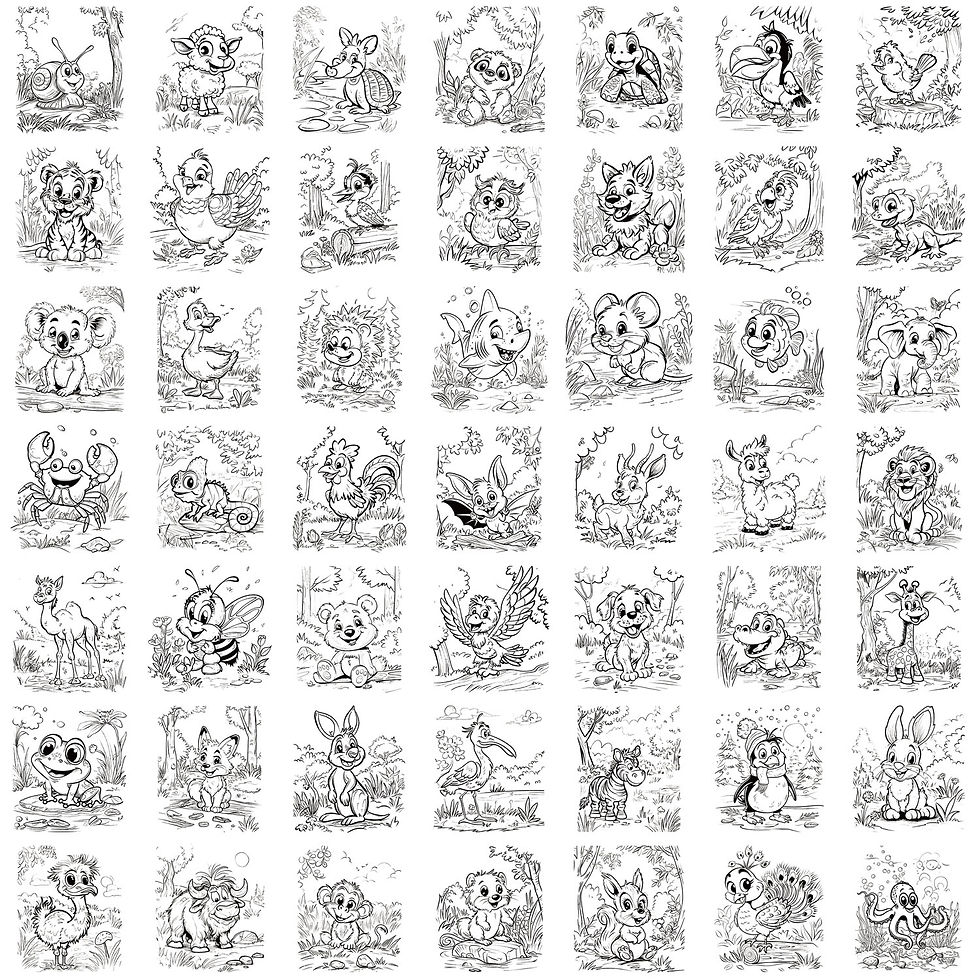 Thumbnail: 50pcs Animals Coloring Books For Children Stickers For Gift DIY Kids Notebook Lu