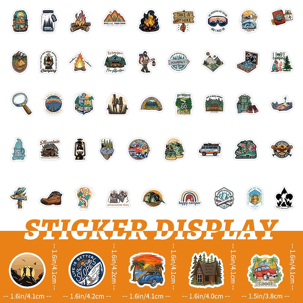 Thumbnail: 100PCS Outdoor Travel Natural Scenery Graffiti Stickers for Helmet Bicycle Hand 